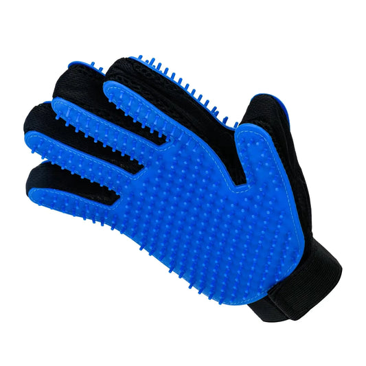 5-Finger Pet Grooming Glove for Dogs & Cats - 259 Silicone Needles, Double-Sided Hair Removal & Dematting Glove