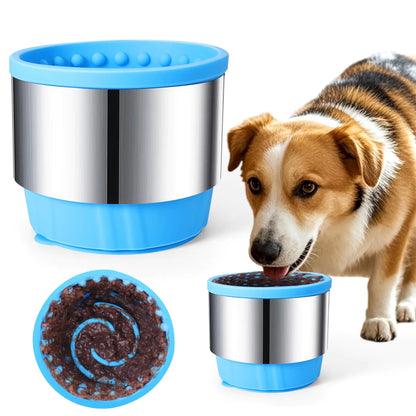 Palksky Dog Freeze Bowl – Upgraded Metal & Silicone Anti-Chew Lick Bowl for Dogs | Slow Feeder & Anxiety Relief Treat Dispenser