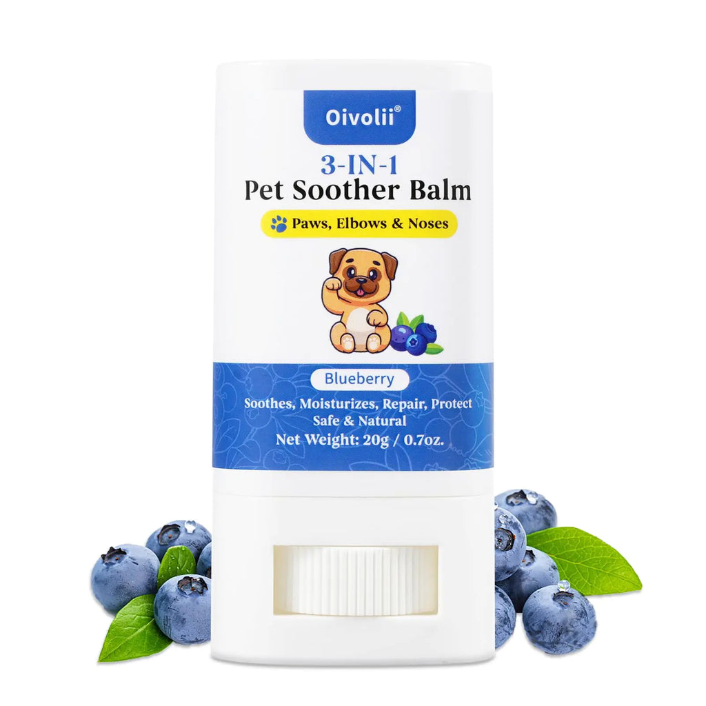 Oivolii Natural Lick-Safe Dog Paw Balm – 3-in-1 Paw, Nose/Snout & Elbow Moisturizer | Nourish & Repair Paws for Dogs & Cats